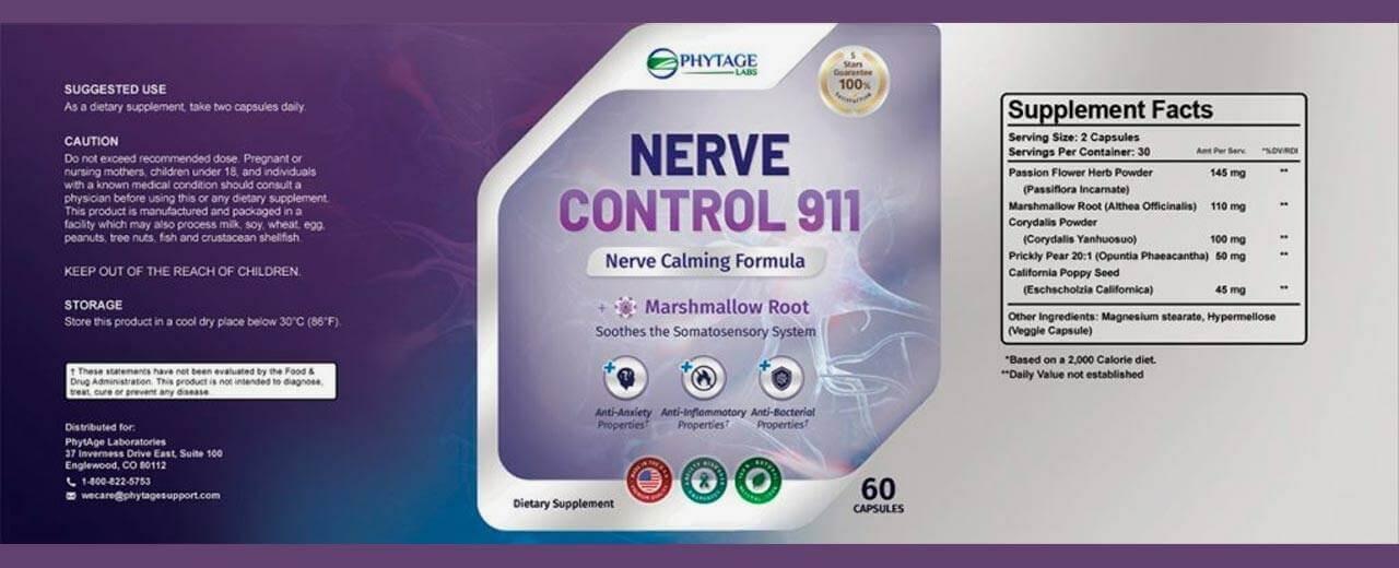 Natural Ingredients - Organic Relief for Nerve Pain and Discomfort with Nerve Control 911